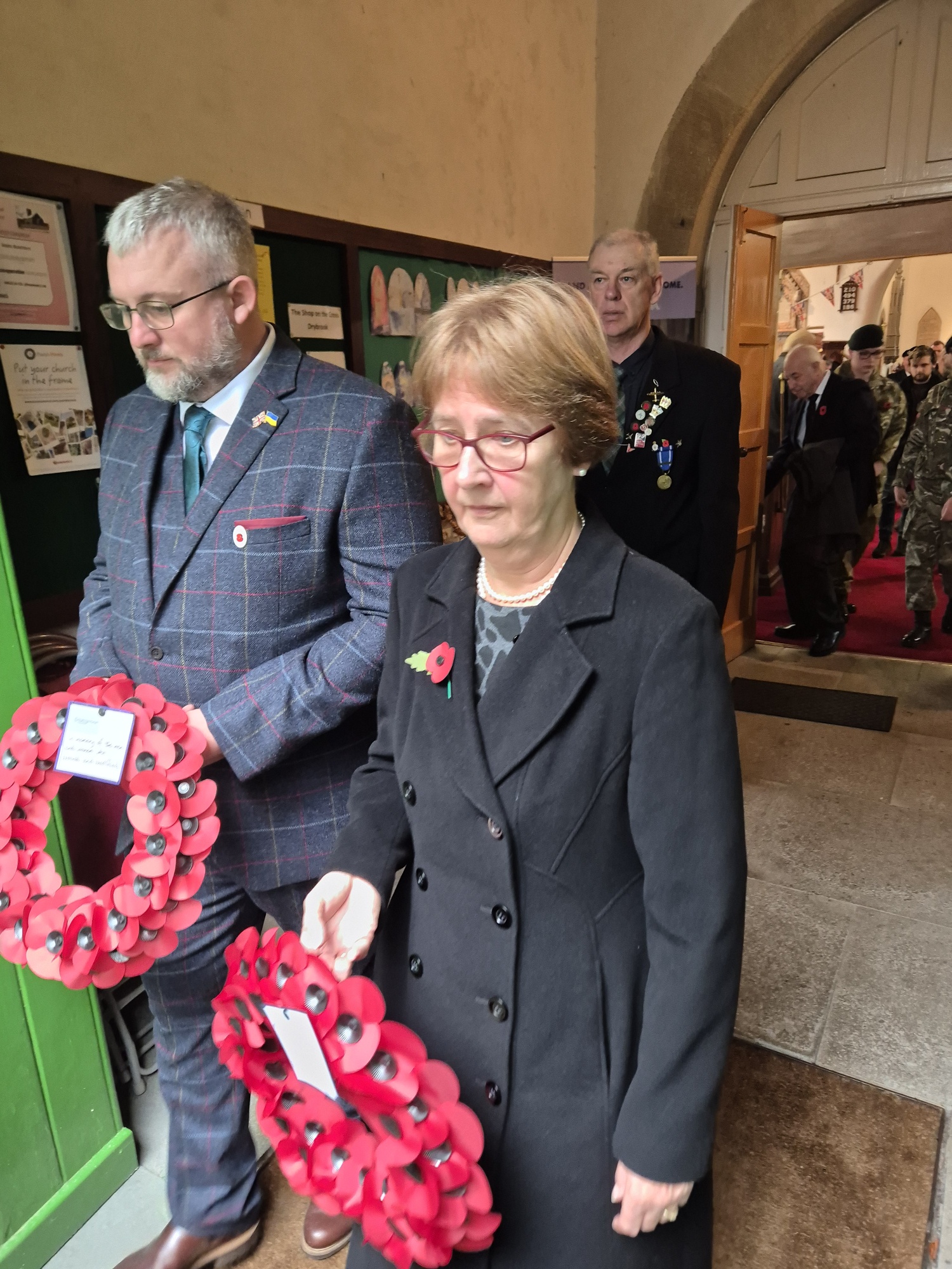 Piers Camp at the Remembrance Day service in Drybrook